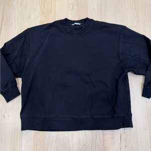 Zara Black Crewneck Sweatshirt